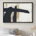 thumbnail image 3 of HFDF Canvas Print Wall Art Grunge Black Brown Paint Strokes Abstract Shapes Illustrations Modern Art Decorative Contemporary Chic Minimal for Living Room, Bedroom, Office - Black 24x20inch Framed, 3 of 6