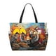 thumbnail image 1 of Fotbe Colorful Plant Tiger Bolsa de Viaje para Playa - Resistente al Agua, Bolsa Tote de Gran Capacidad y Ligera con 7 Bolsillos para Mujeres y Hombres, 1 of 7