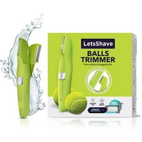 LetsShave Mens Pubic Hair Trimmer | Balls Shaver | V-Shaped Head | Ultra Thin Rounded Blade | Body Hair Trimmer and Shaver | Comes with Attachments | Waterproof | Anti Snagging