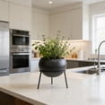 thumbnail image 6 of COM1950s Metal Floor Planter With Stand, Decorative Large Planters With Drainage Holes, Modern Elevated Flower Pot for Living Room, Office and Balcony, 6 of 7