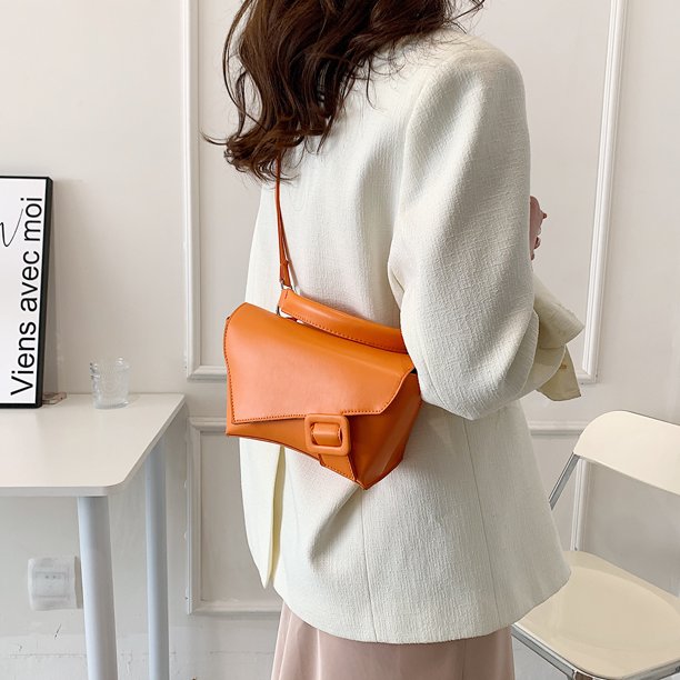 Bolsa Bolsos cruzados de piel sintética para mujer, bolsos de mensajero diarios sólidos (naranja) Tmvgtek Para estrenar