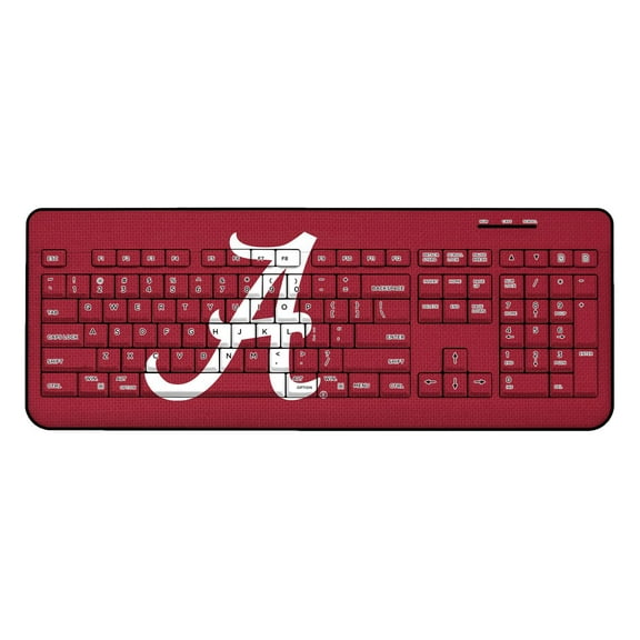 Alabama Crimson Tide Primary Logo Solid Design Wireless Keyboard
