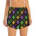 thumbnail image 2 of Cauagu Mardi Gras1 Print Women's 2 in 1 Running Shorts Athletic Workout Gym Yoga Shorts Running Shorts for Women-X-Large, 2 of 7