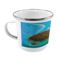 thumbnail image 2 of Ocean Steel Camping Mug, Turtle Family Swimming in Ocean Bubbles Underwater World Cartoon Fun Artwork, Printed Thermal Cup for Camping and Outdoor Activities, by Ambesonne, 2 of 2