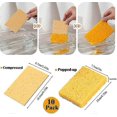 thumbnail image 2 of Sponges Washing Up Sponge, 10 Pack Natural Cellulose Sponges Pop up Sponges Compressed Wood Pulp(Yellow)[PB], 2 of 5