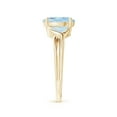 thumbnail image 3 of Angara Natural 1.5 Ct. Aquamarine Solitaire Ring in 14K Yellow Gold for Women (Ring Size: 11.5), 3 of 10