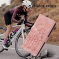 thumbnail image 5 of For Samsung Galaxy S22 Ultra 5G Case Tulip Leather Phone Cover with 5 Card Slots Wallet - Pink, 5 of 5