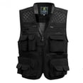 thumbnail image 3 of Chaleco multibolsillo de verano para hombre, camiseta sin mangas holgada sin mangas de malla fina, chalecos de escalada para pesca y fotografía al aire libre de talla grande para hombre, 3 of 5