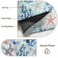 thumbnail image 6 of Round Rugs 3.3Ft, Blue Teal Pink Coastal Round Area Rug Washable Indoor Throw Carpet, Summer Beach Nautical Coral Starfish Soft Non Slip Circle Rug for Laundry Room Patio Home Decor Aesthetic, 6 of 8