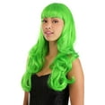 thumbnail image 2 of Perruque Pleine Ondulée Vert Vif pour Femme, 2 of 4