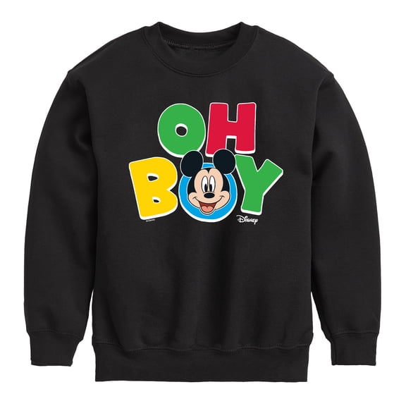 Disney - Oh Boy Graphic Long Sleeve Fleece Sweatshirt