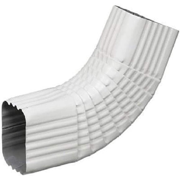 Acoplamiento de manguera Amerimax 27065 B, codo dos por tres, blanco