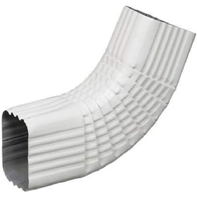 Acoplamiento de manguera Amerimax 27065 B, codo dos por tres, blanco