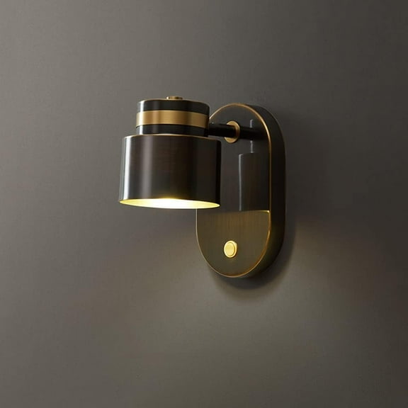 Copper Wall Light Reading Wall Sconce Adjustable Wall Lamp, Hardwired Bedside Lighting Fixtures with On/Off Switch G9 Wall Mounted Lamps for Living Room Bedroom Hotel