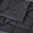 thumbnail image 3 of Elegant Comfort Ultra Plush Down Alternative Double-Filled Comforter %100 HypoAllergenic, Full/Queen , Black, 3 of 5