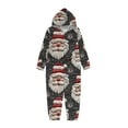 thumbnail image 2 of Odeerbi Christmas Onesie Pajamas for Family Holiday Sleep Jumpsuit Long Sleeve Family Christmas Pajamas Matching Sets Kids Fashion Printed Hooded Jumpsuit Sleepwear PJs Set Black, 2 of 5