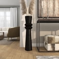 thumbnail image 3 of DecMode 38" Tall Art Deco Fluted Floor Black Metal Vase, 3 of 13