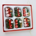 thumbnail image 3 of Wooden Christmas Tree Ornaments, 6 Pcs Mini Christmas Train Decor Colored Wooden Crafts Miniature Christmas Ornament Sets for Kids Gift Home Tree Decoration Accessories, 3 of 9
