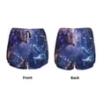 thumbnail image 2 of JUNZAN Enchanted Forest Stag Gathering Print Women's Athletic Gym Running Shorts with Phone Pockets - Workout Shorts-Small, 2 of 5