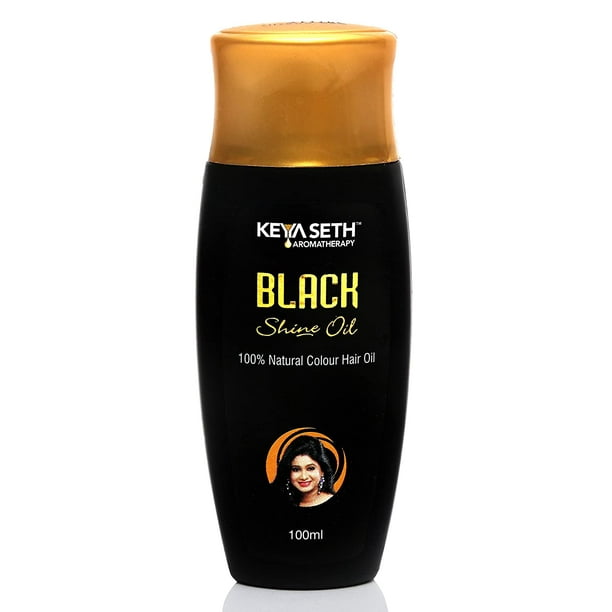 Black Shine Oil, 100% Natural Hair Colour oil by Keya Seth Aromatherapy,  100ml 