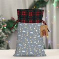 thumbnail image 5 of Rocae Sleep Rabbit Print Christmas Drawstring Linen Gift Bag with Drawstrings Treat Bag Goody Present Bags for Christmas Party Favor, 5 of 8