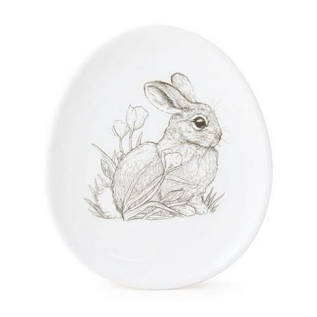 Burton & Burton Plate Sketched Brown Bunny