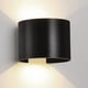 thumbnail image 1 of Aplique de pared LED de 12 W para interior y exterior, resistente al agua IP65, 960 lm, moderno aplique de aluminio, regulable, blanco neutro 4500 K [negro], 1 of 5