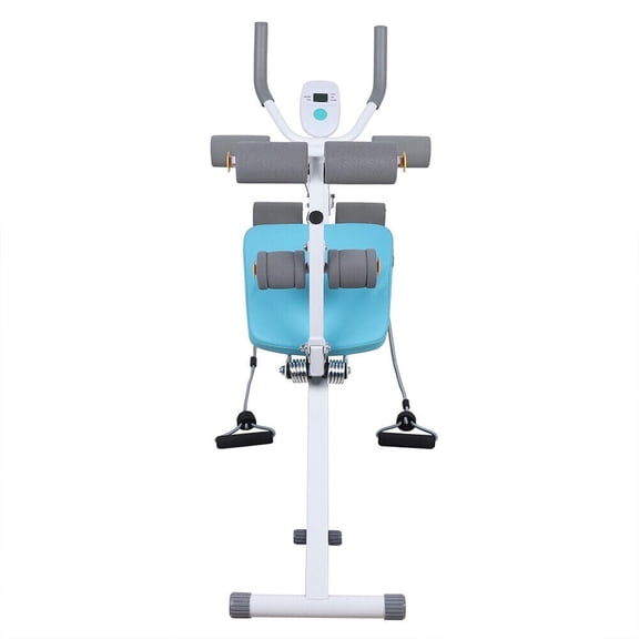 AB Workout Equipment Core & Abdominal Trainers Abdominal Workout Machine Sit up Bench with 2 Resistance Bands,LCD Monitor,Height Adjustable,Foldable