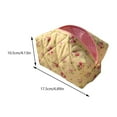 thumbnail image 2 of Yucurem Cute Floral Makeup Bag Large Quilted Cosmetic Bag Toiletry Bag For Women(yellow) Portable cosmetic bag (Yellow), 2 of 8