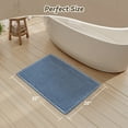 thumbnail image 6 of SIXHOME Bathroom Rugs Waffle Bath Rug Super Soft Absorbent Non Slip Bath Mat Beside Tub Rubber Backed Machine Washable Bathroom Rugs with Tassels Boho Bathroom Decor 20" x 32" Blue, 6 of 7