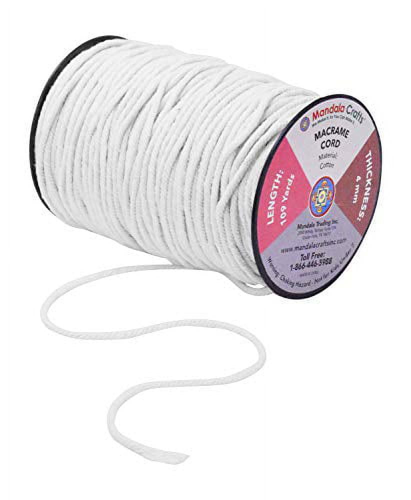 Macrame Cord 3mm Cotton Single Strand Macrame Cotton Cord for Wall Hangings  Large Roll Macrame Cord for Plant Hangers in Bulk 310 Yards 