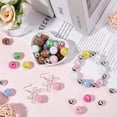 thumbnail image 3 of 82Pcs Mirror Ball Bead Acrylic Pen Beads Bulk Colorful Faceted Round Sparkly Disco Reflective Mirrorballs Small Loose Spacer Pens Beadable Bead for Jewelry Making DIY Crafts Accessories Multi-color, 3 of 4