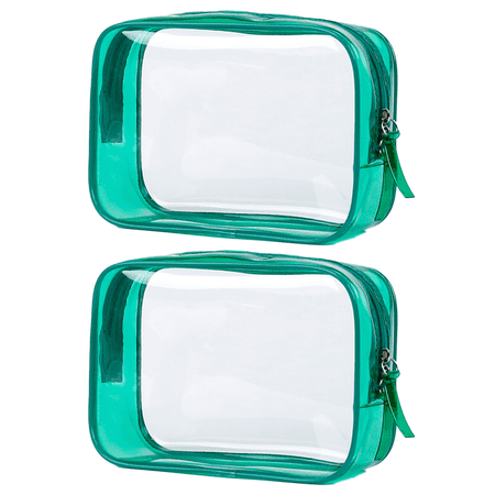 2 Pieces Large Clear Travel Bags for Toiletries  Waterproof Clear Plastic Cosmetic Makeup Bags  Transparent Packing Organizer Storage Bags