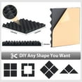 thumbnail image 3 of 24 Pack Sound Proof Foam Panels for Wall,Self Adhesive Acoustic Panels,12" X 12" X 1.2" Egg Crate Soundproof Wall Panels for Studio,Room Acoustic Treatment Foam,Sound Absorbing Foam Black, 3 of 15