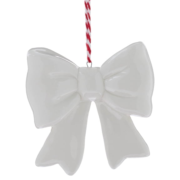 White Bow Christmas Ornament, 4", by Holiday Time