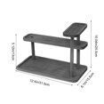thumbnail image 4 of MMJ Wooden 3-Tier Serving Tray Display Rack Tea Set Cup Organizer Perfume Stand Desktop Storage 12.4x8.86x6.1in, 4 of 6