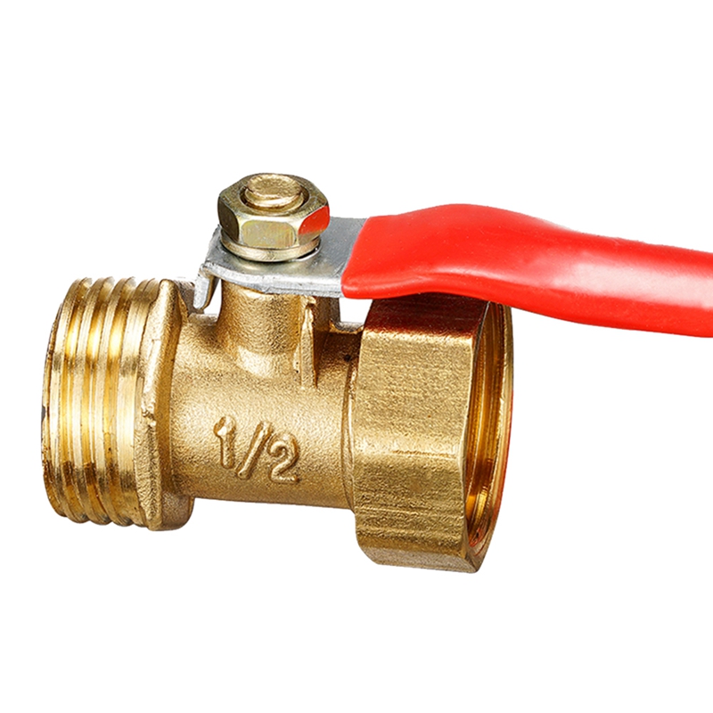 Brass Small Ball Valve 1/2 Inch Female/Male Thread Brass Valve Connector Joint Copper Pipe