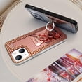 thumbnail image 5 of Compatible with iPhone 15 Mirror Bling Case with Ring Cute Glitter Diamond Rhinestone Holder Loopy Finger Grip Kickstand Stand Luxury Fashion Cover for Women Girls Silver, 5 of 7