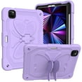 thumbnail image 3 of Case For Apple New iPad 9.7 inch Butterfly Wings Kickstand 3in1 Tough Hybrid with Pencil Holder Heavy Duty Rugged Shockproof Tablet Cover [ Purple ], 3 of 6