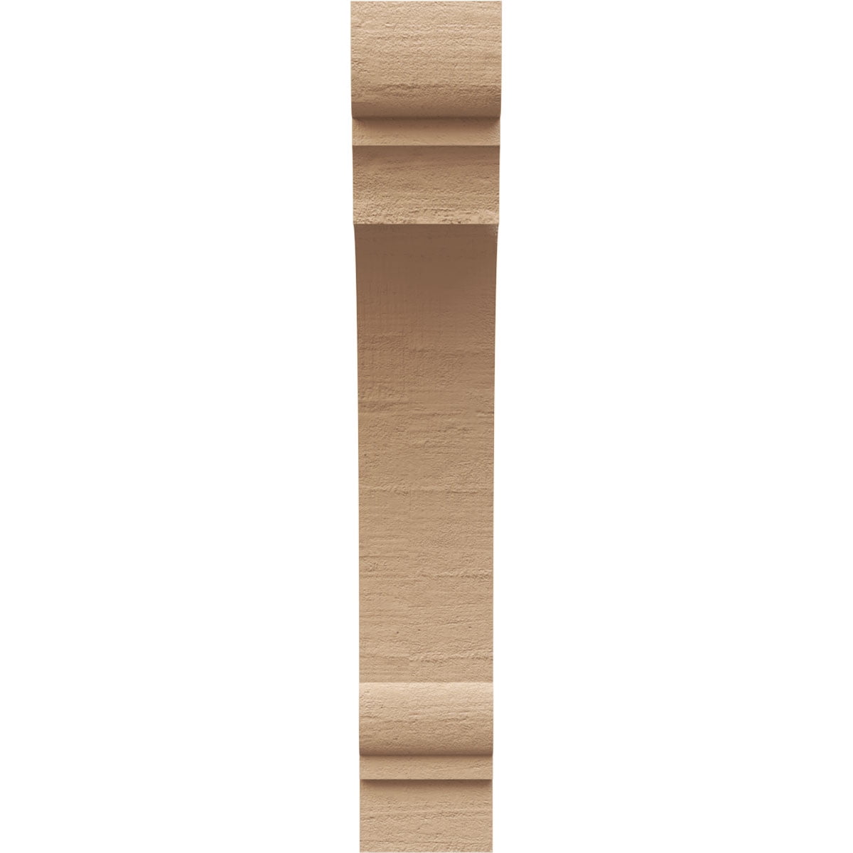 5"W x 10"D x 30"H Thin Hughes Rough Cedar Woodgrain TimberThane Corbel, Primed Tan