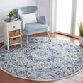 thumbnail image 2 of SAFAVIEH Tulum Braganza Traditional Area Rug, 6'7" x 6'7" Round, Ivory/Blue, 2 of 8