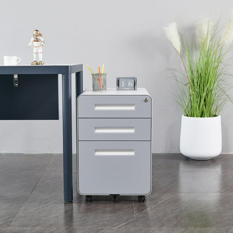 Stani Rolling File Cabinet With Lock