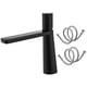 thumbnail image 4 of Grifo de baño, grifo mezclador de lavabo monomando con núcleo de cerámica moderno caliente y frío para tocador de hotel, gabinete de cocina doméstico negro corto, 4 of 9