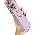 thumbnail image 1 of Compatible with iPhone 13 Pro Max Case Silicone, Fancy Wink Face Bright Glitter iPhone 13 Pro Max Phone Case [Smile Pattern + Sturdy Drop Resistant] G, 1 of 4