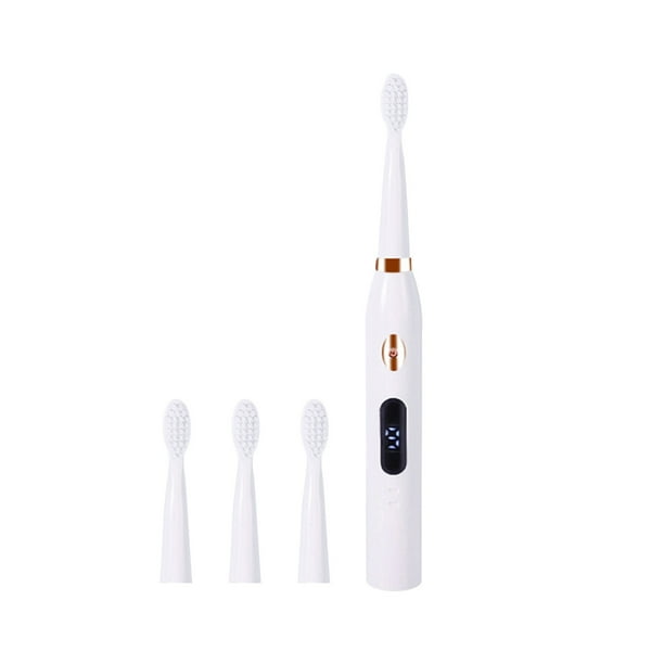 Yhmxh Utensilios de cocina Cepillo de dientes inteligente con 4 cabezales y pantalla LCD, 9 velocidades, IPX7 Muebles para cocina Accesorios de cocina Mueble organizador cocina