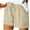 Beige, variant on Shorts for Women Plus Size Summer Solid Cotton Pocket Casual Shorts with Pocket White