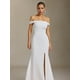 thumbnail image 2 of Vestido largo Bellabarnetten Guga con hombros descubiertos, solapa y abertura, 2 of 6