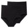 thumbnail image 1 of SCHIESSER Braguitas maxi para mujer, pack de 2 - «Cotton Essentials», braguitas maxi, algodón Negro 2XL (XX-Large), 1 of 5