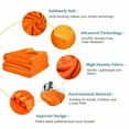 thumbnail image 6 of PiccoCasa Plush Flannel Fleece Throw Twin Full Queen King Bed Blanket Orange 65" x 90", 6 of 8