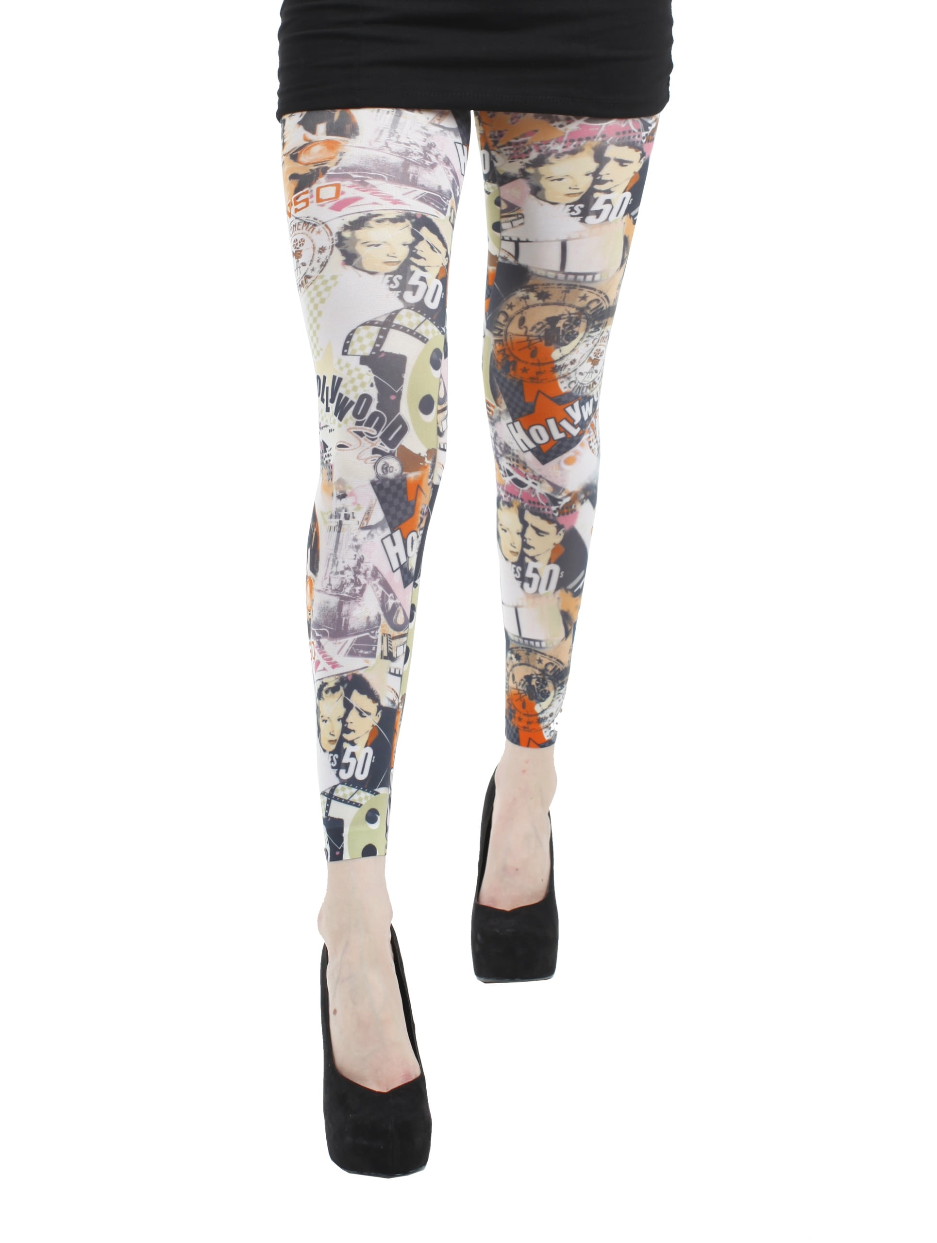 Patterned footless tights Clearance